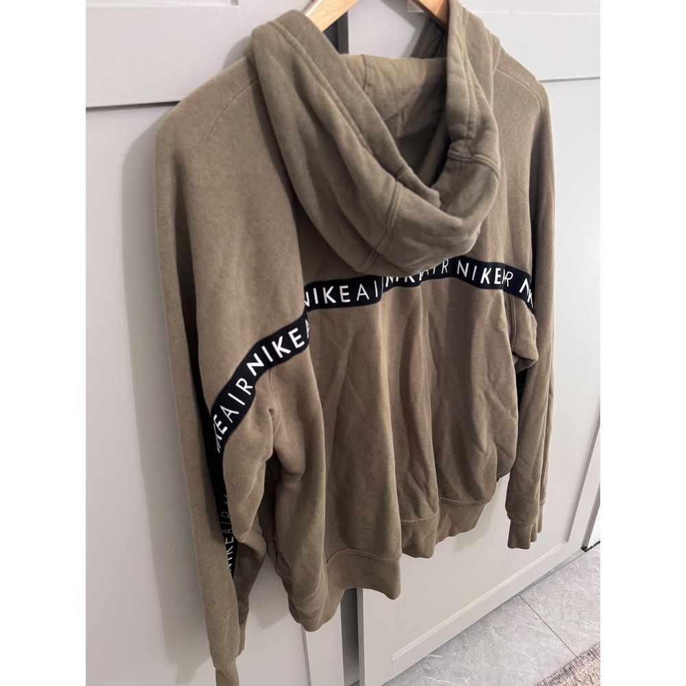 Nike Air Hoodie Womens XL Olive Brown Raglan Sleeve Graphic Sweatshirt Logo - Picture 4 of 7